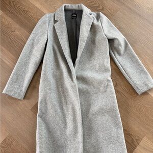 Zara Light Gray Trench Coat -S